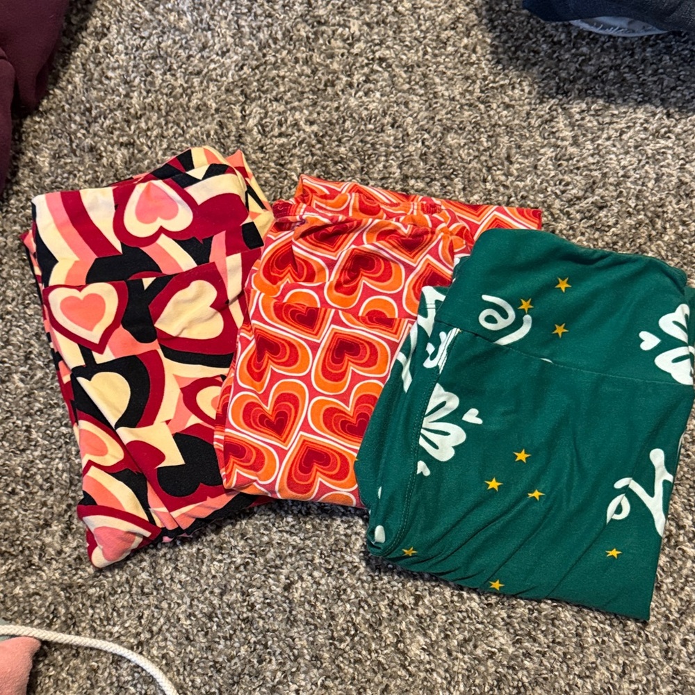 LuLaRoe Women's Leggings - Heart and Star Patterns